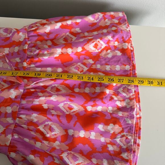 Emily Wonder Top Size 3X Pink Orange Flutter Sleeve Peplum Vivid Colorful Chic - Picture 12 of 12